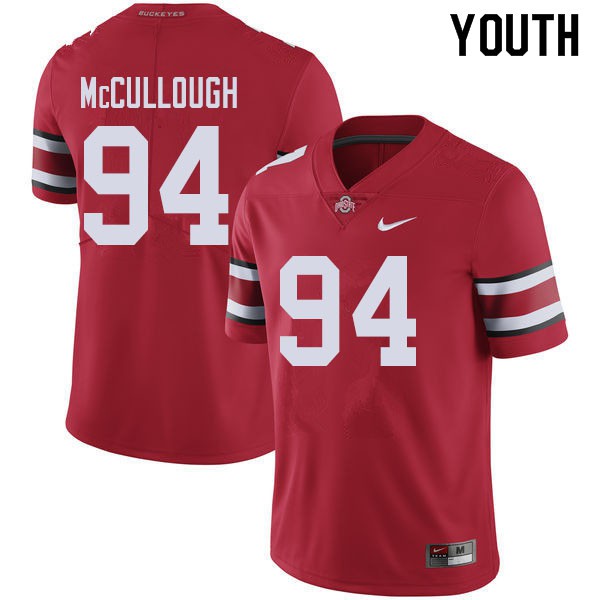 Ohio State Buckeyes #94 Roen McCullough Youth College Jersey Red